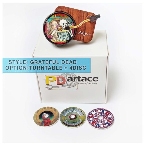 record player air freshener Grateful Dead and refill disc