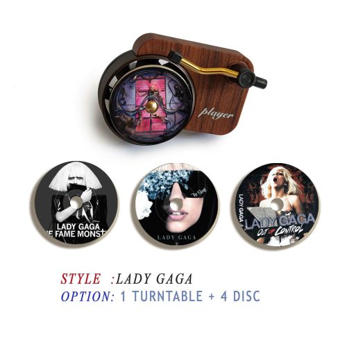 Lady Gaga record player air freshener and refill disc