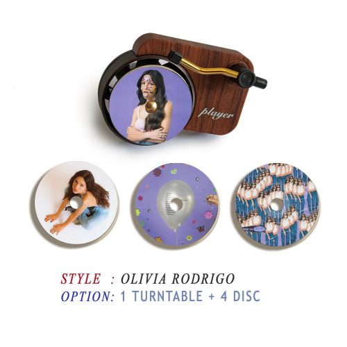 Olivia Rodrigo record player air freshener and refill disc