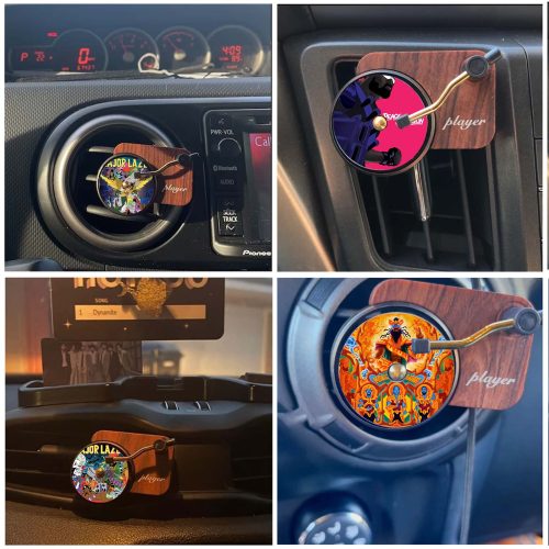 Major Lazer record player air freshener in car
