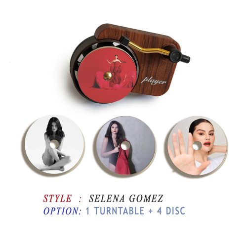 SELENA GOMEZ record player air freshener and refill disc