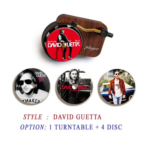 David Guetta record player air freshener and refill disc