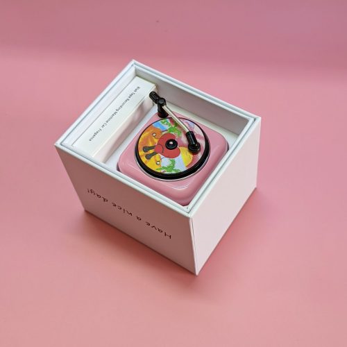 Pink Car Air Freshener Bad Bunny Record Player cute gift box