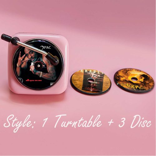 Pink Car Air Freshener Tupac Record Player