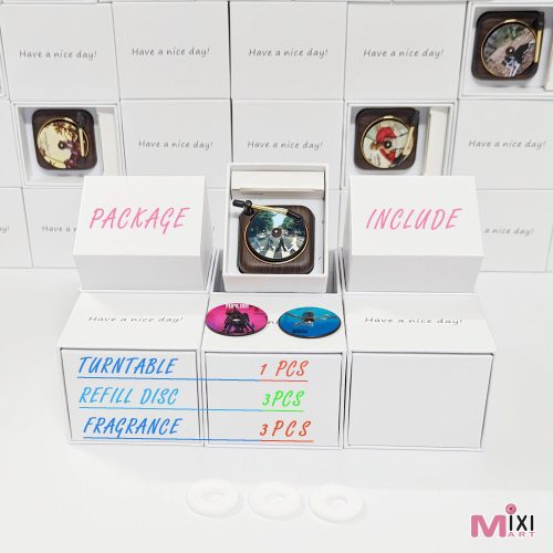 Custom Rock Pink Car Air Freshener Record Player